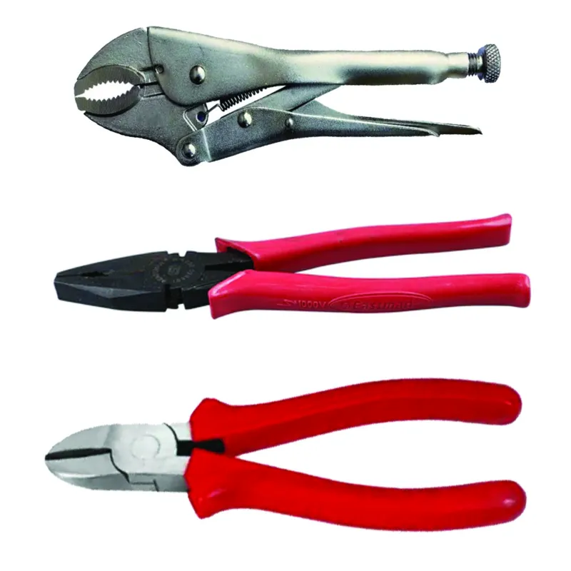 Eastman Hand Tools Combo Pack : 200 mm Combination Plier (E-2020),150 mm Side Cutting Plier (E-2022) & 250 mm Lock Grip Plier (E-2252)